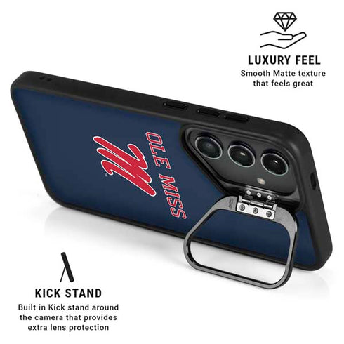 University of Mississippi Ole Miss Blue Galaxy S24 FE Kickstand Case